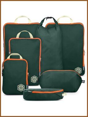 Compression Packing Cubes 7-Piece Set Travel Luggage Organizer